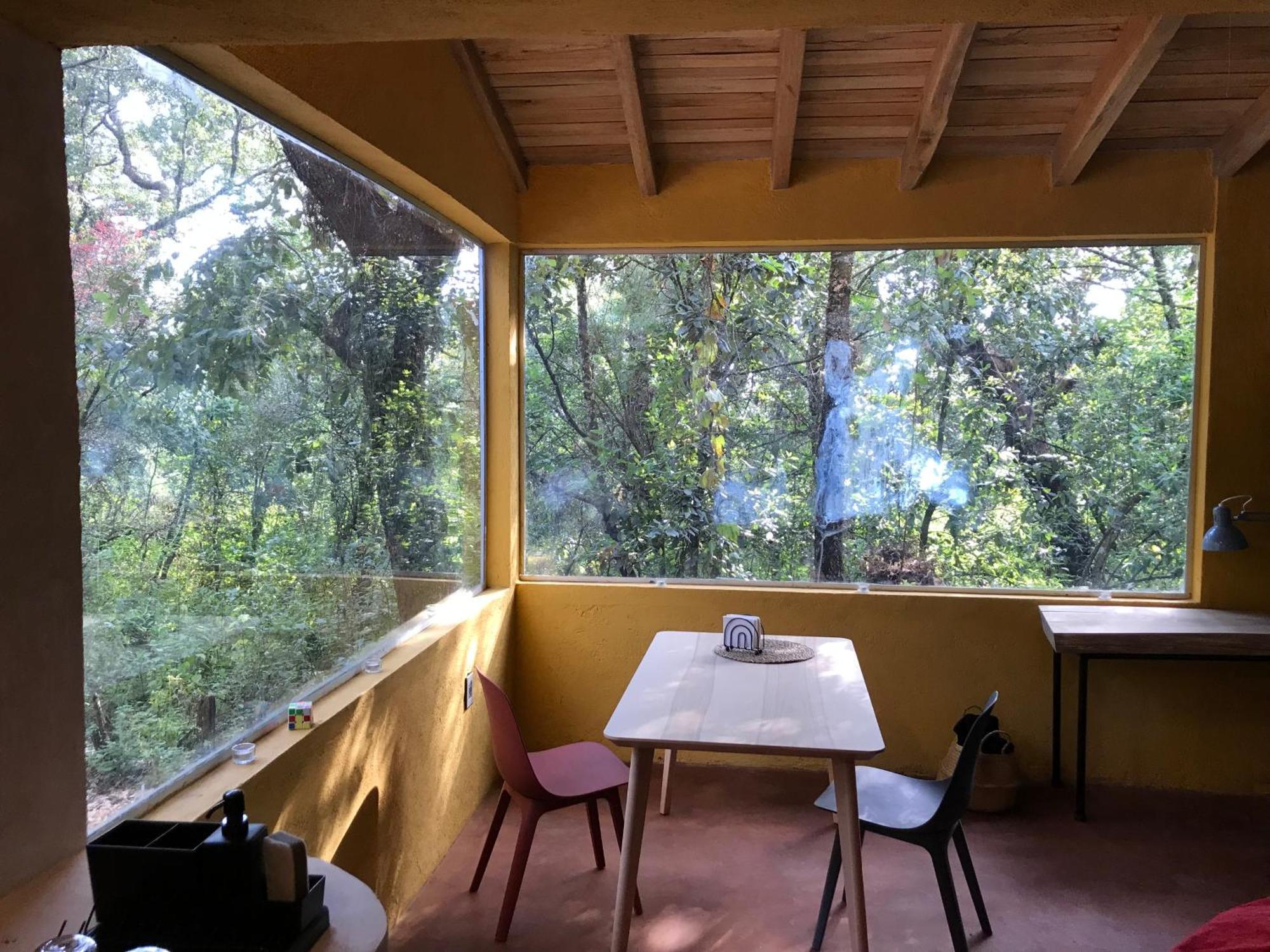 La Cabana Azul Al Fondo Del Bosque De Tepoztlán Exterior foto